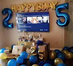 25th Birthday Decoration Ideas For Him Boyfriends 25th Birthday Decor Ideas 25th Birthday Gifts Birthday Surprise Boyfriend 25th Birthday Parties