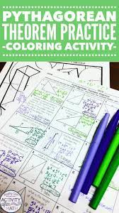 Pythagorean theorem worksheet with video answers by. Pythagorean Theorem Practice Worksheet Coloring Activity Students Will Practice Findi Pythagorean Theorem Word Problem Worksheets Pythagorean Theorem Activity