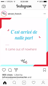 Spanish Aparecio De La Nada Learn French French Words French Phrases