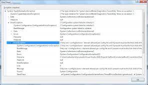 Exception In Self Host Wcf Service The Type Initializer For System Servicemodel Diagnostics Traceutility Threw An Exception Stack Overflow