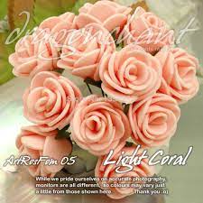 This listing is for the flower heads only, which are still attached to every effort is made to accurately describe and photograph the items offered for sale. Wholesale Size 20mm Head Solid Light Coral Color Pe Rose Foam Flower Bouquet Scrapbooking Artificial Rose Flower 144pcs Lot Flower Stages Flower Irisflower Garden Lights Aliexpress