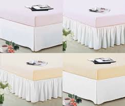 Bed skirt box spring cover. 14 Drop Pleated Dust Ruffle Bed Skirt Box Spring Cover Machine Wash Dry Ebay