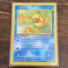 Created by ken sugimori, psyduck first appeared in the video games pokémon red and blue and later in sequels. Pokemon Toys Pokmon St Edition Psyduck Card 1995 5362 Poshmark