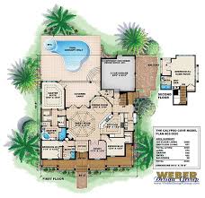 Beach House Plan Old Florida Style Open Layout Covered Lanai Pool Beach House Plans Floor Plans Cottage House Plans