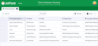 You are free to enter the new rows above the grey line as well. Client Database Template Jotform Tables