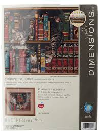 Cross stitch samplers counted cross stitch kits cross stitch charts cross stitch designs cross stitch embroidery cross stitch patterns cross stitching art village victorian christmas. Amazon Com Dimensions Frederick The Literate Snoozing Cat Counted Cross Stitch Kit 14 Count Black Aida 12 X 11
