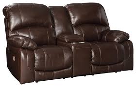 The lights on this black leather recliner can be turned on/off from the exact same control panel that manages the power recline. Power Reclining Loveseat Chocolate Leather Seat With Cup Holders And Usb Port Contemporary Theater Seating By Decorn Houzz