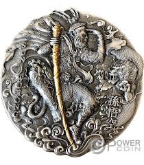 The reverse of the 2020 american silver eagle features the iconic heraldic eagle design which is a bald eagle with a shield in front of it bearing stripes. Sun Wukong Journey To The West 2 Oz Silver Coin 2 Niue 2020 Power Coin