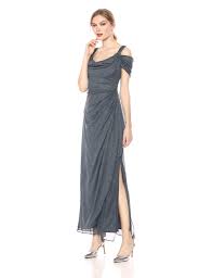 Galleon Alex Evenings Womens Long Cold Shoulder Dress