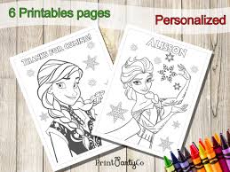 Looks like olaf lost his body parts and the two sisters anna and elsa are rearranging them. Frozen Coloring Pages Frozen Party Favors Frozen Birthday Etsy