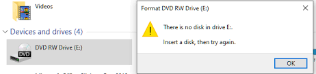 There S No Option To Format A Blank Cd In Windows 10 Windows 10 Forums