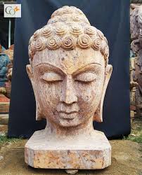 Stone Buddha Head Statues, Bust, Face idols