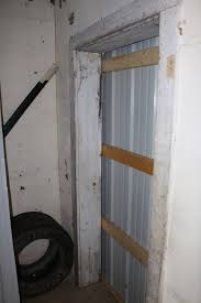 The metal siding has an alternating pattern using two different siding profiles. How Can I Cut A Hole Through Metal Siding To Open Up A Doorway Or Window Home Improvement Stack Exchange