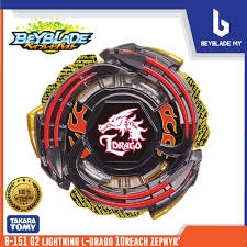 Takara Tomy Beyblade Burst Gt B 151 02 Lightning L Drago 10reach Zephyr Shopee Malaysia