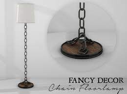 Modern pull chain floor lamp with linen drum shade 616119. Second Life Marketplace Fancy Decor Chain Lamp