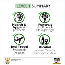 Grocers, pharmacies, banks and filling stations will be allowed to remain open, while the johannesburg stock exchange and other essential. Level 1 Summary Restrictions Sa Corona Virus Online Portal