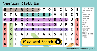 Check spelling or type a new query. American Civil War Word Search