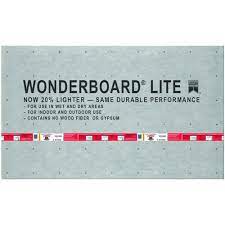 Backer board provides a stable surface for installing tile or stone and protects against moisture. Custom Building Products Wonderboard Lite 5 Ft X 3 Ft X 7 16 In Backer Board Gcb60l The Home Depot