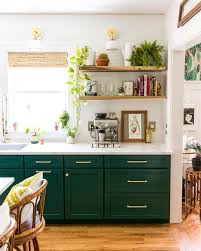 Green Is Coming On Strong In 2020 Say The Gurus At Houzz In 2019 We Saw A Rise In Searches For In 2020 Green Kitchen Cabinets Dark Green Kitchen Kitchen Renovation