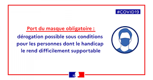 Covid 19 Le Port Du Masque Obligatoire La Derogation Pour Les Personnes En Situation De Handicap Demeure Valable Delegation Apf France Handicap De Seine Et Marne 77