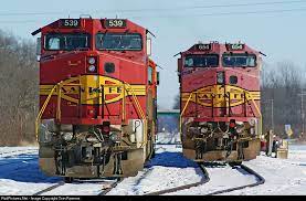 Railpicturesnet Photo Bnsf 539 Bnsf Railway Ge B40-8w Dash 8-40bw At Barstow Illinois By Tom Farence Bnsf Railway Railroad Photography Train Tracks