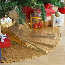 Shop with afterpay on eligible items. Soardream Christmas Tree Skirt 48 Inches Large Gold Sequin Tree Skirt For Xmas Holiday Party Decorations Buy Online In China At China Desertcart Com Productid 162081356