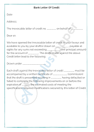 Example layout—application of a new accounting standard heading content purpose explain why the paper is being prepared. 10 Sample Letter Of Credit Format Template And Examples Of Letter Of Credit A Plus Topper