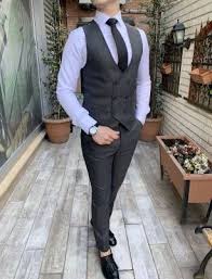 Terziademaltun Italyan Stil Slim Fit Ceket Yelek Pantolon Koyu Gri Takim Elbise T3207 1 Men Fashion Casual Shirts Mens Fashion Blazer Mens Fashion Suits