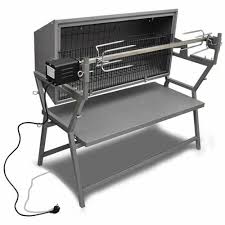 Vidaxl Rotissoire En Fer Acier Inoxydable Barbecue Grill Electrique Jardin Barbecue Tourne Broche Barbecue Grill Rotissoire