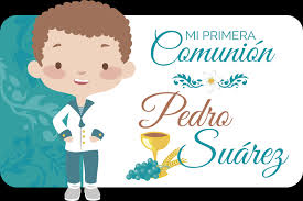 Ver más ideas sobre bautizo, bautizo niño, primera comunion decoracion. Pegatina Primera Comunion Ninos Con Nombre Tenvinilo