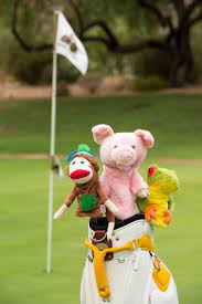 Totally Obsessed With These Plush Animal And Character Golf Club Head Covers Golf4her Giftidea Golf Daph Golf Club Head Covers Plush Animals Head Covering