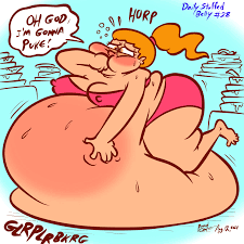 Belly stuffing vomit
