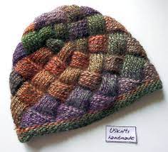 Entrelac Knit Beanie Entrelac Knit Hat Knitted Beanie Etsy Entrelac Knitting Knitted Hats
