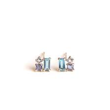 blue topaz iolite aquamarine cui cui キュイキュイ スタッドイヤリング 天然石 ピアス ピアス