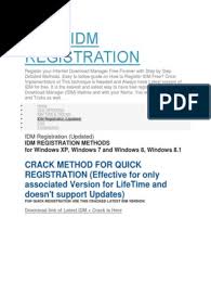They do it for increasing exit idm from your computer taskbar. Free Idm Registration Pdf Microsoft Windows Windows 8 1