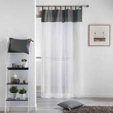 Maybe you would like to learn more about one of these? Rideau Voilage A Passants Pearl 140x240cm Anthracite Blanc Paris Prix Gris Cdiscount Maison