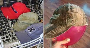 Clean Baseball Hat Baking Soda Method Video Tutorial How To Wash Hats Washing Hats In Dishwasher Baseball Hats