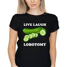Koszulka Damska T-Shirt Czarny Zabawny Prezent Live Laugh Lobotomy Rozm XL  • Cena, Opinie • T-shirty 17346250896 • Allegro