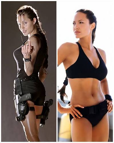 Angelina Jolie as Lara Croft in Lara Croft: Tomb Raider (2001) Lara Croft  is adventurous, fearless, and highly skilled in exploration and combat. Angelina  Jolie embodies the character with confidence and physical