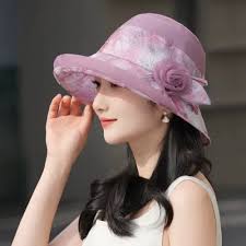 Sombrero De Mediana Edad Con Forma De Flor, Delgado, Con For