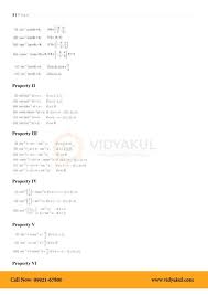 Inverse Trigonometric Functions Class 12 Formulas And Notes Vidyakul