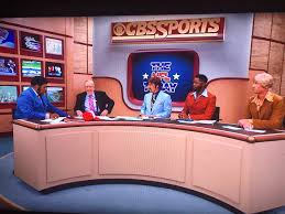 This is the CBS pregame show. These are grown men made to dress up like  70s porn stars to talk about football