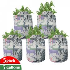 Alibaba.com offers 2,026 home tree around products. Deer Grow Bags 5 Pack Pine Trees Winter Season Heavyduty Fabric Pots With Handles For Plants 2 Sizes Multicolor By Ambesonne Walmart Com Walmart Com