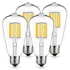 Yansun Vintage Led Edison Bulb 100w Equivalent Not Dimmable 10w St64 St19 Antique Led Filament Light Bulb Warm White 2700k E26 Base Squirrel Cage Antique Lamp For Home Decor Reading Room 4pack Walmart Com