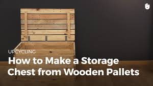 Free building plans to make your own diy storage chest that is the perfect size for an entryway storage bench, end of the bed trunk or a toy box for kids! Make A Storage Trunk From Wooden Pallets Upcycling Youtube