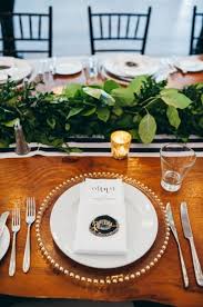 I think that for a spring wedding, green, white and black would be absolutely gorgeous! Modern Gold Black White And Green Wedding Reception Decor Wedding Inspiration Board Junebug Weddings