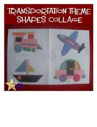 Transportation Shapes Collage Template Transportation Crafts Shape Collage Transportation Preschool