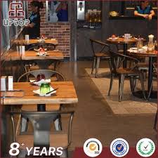 Sp Cs328 Wholesale Uptop Commercial Metal Wooden Coffee Shop Furniture Restaurant Furniture Table Restaurant Furniture Cafe Furniture