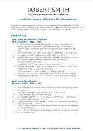 Language of the cover letter should be easy to understand. Veterinary Receptionist Resume Samples Qwikresume