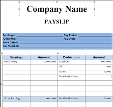 payslip template format in excel and word microsoft templates earned value chart